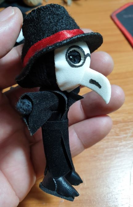 Plague Doctor String Doll Keychain – Mutter Museum Store