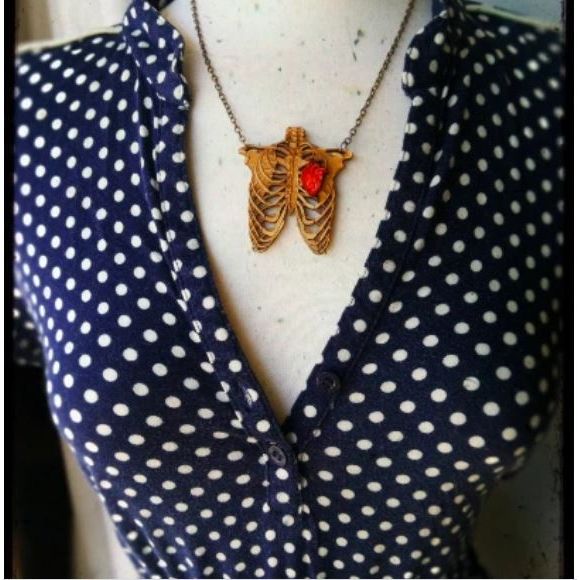 Rib Cage Wood Necklace Mutter Museum Store