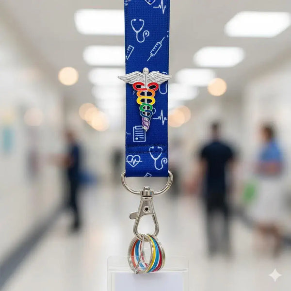 Pride Rainbow Caduceus Pins