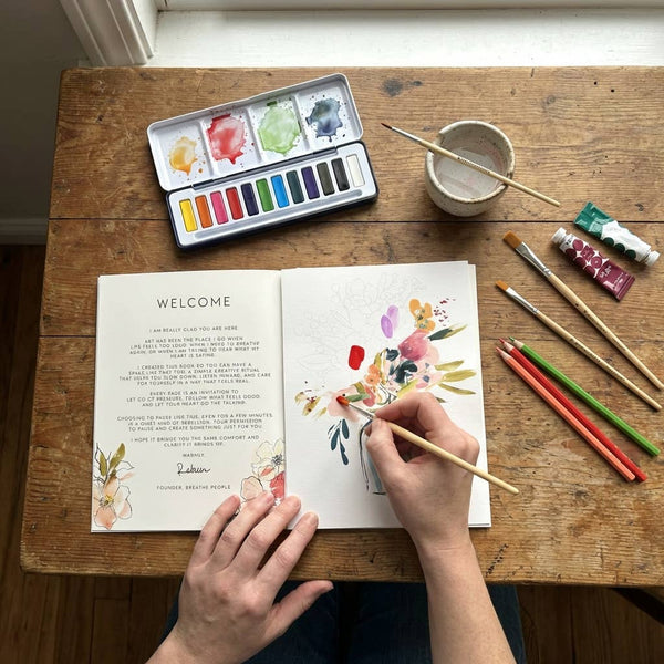 Meditative Art Book, 16 Pages of Guided Creative Ritual