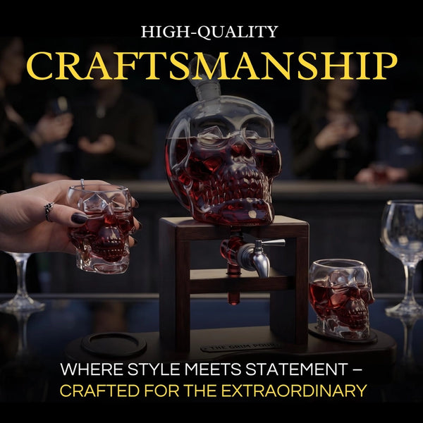 Skull Skeleton Wine & Whiskey Decanter Set 750mL