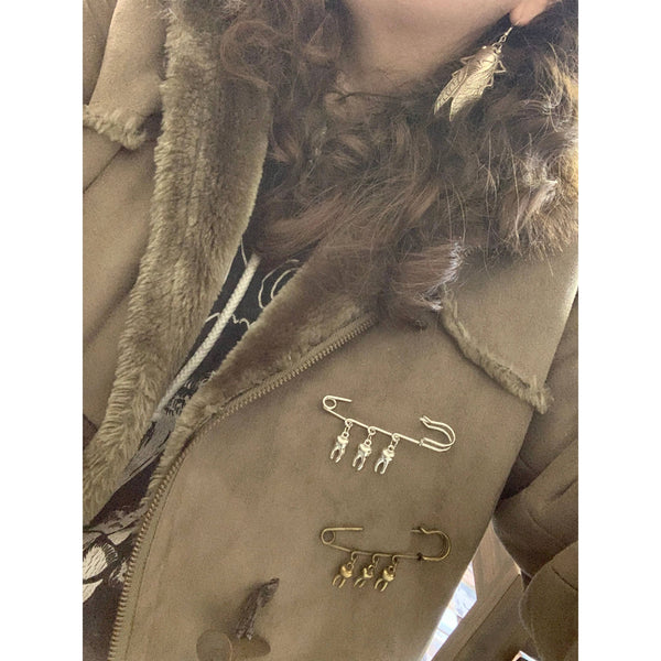 Toothy Teeth Safety Pin Brooch