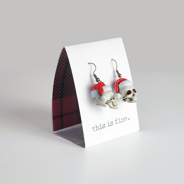 Santa Skull Earrings