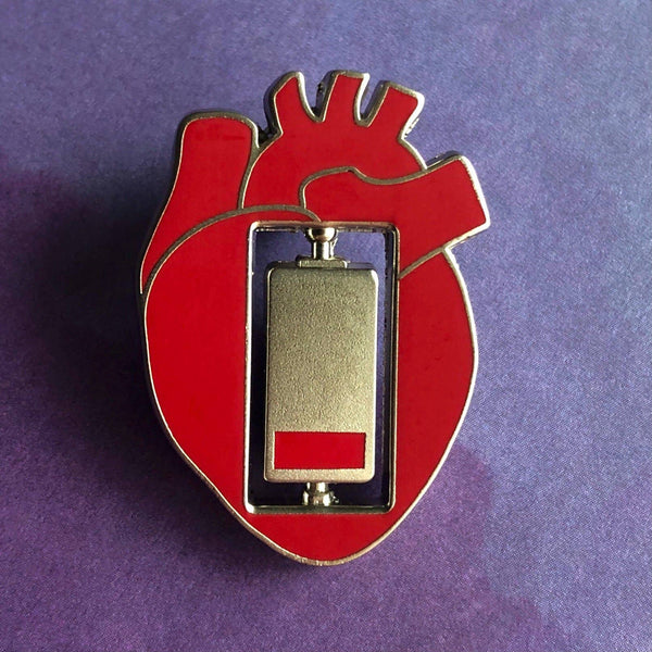 Recharge Your Heart Spinning Pin