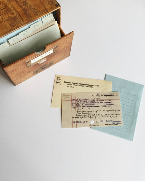 Card Catalog Notecard Set