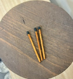 Mutter Museum Dark Wood Black Tipped Matches in Apothecary Jar