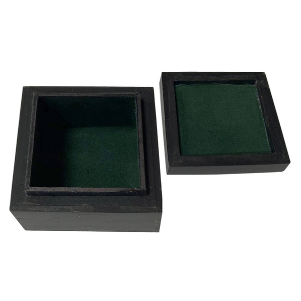 Black Horn Box with Printed Skull | Tabletop Decor | Accents