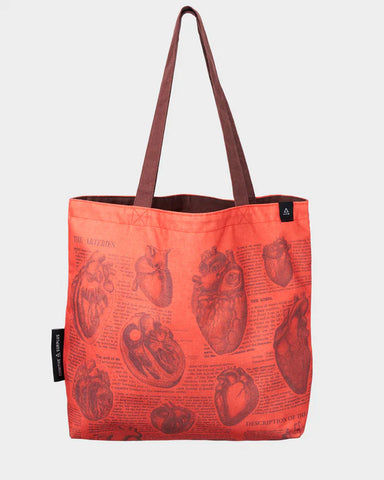 Heart Anatomy Canvas Shoulder Tote Bag