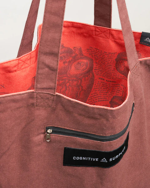 Heart Anatomy Canvas Shoulder Tote Bag