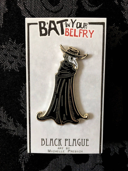 Black Plague Doctor Hard Enamel Pin