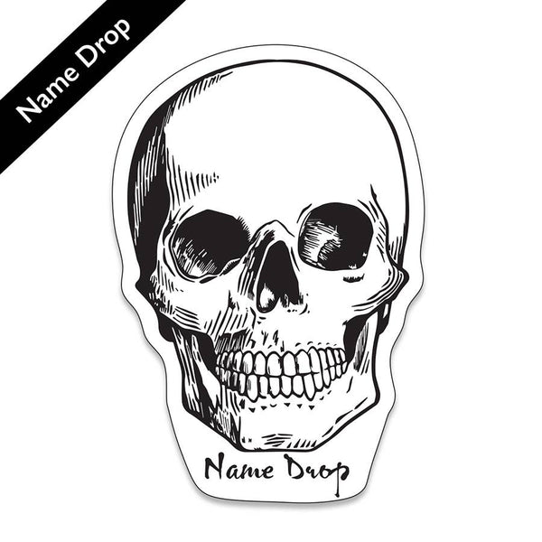 Skull Vinyl Sticker | Custom Name Drop | 3.75"