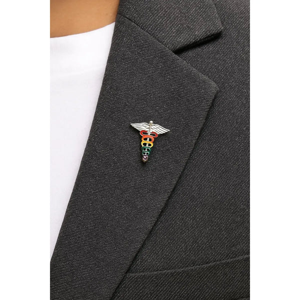Pride Rainbow Caduceus Pins