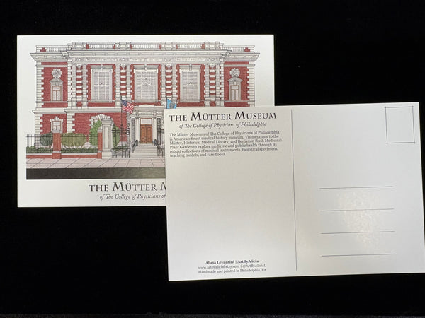 Postcard: Custom Drawing of The College of Physicians of Philadelphia
