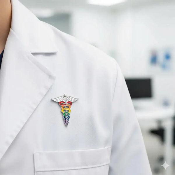 Pride Rainbow Caduceus Pins