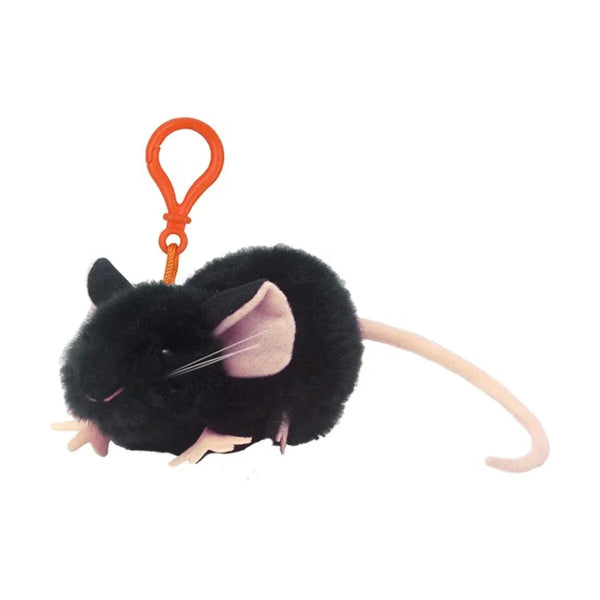 Black Lab Mouse Plush Keychain