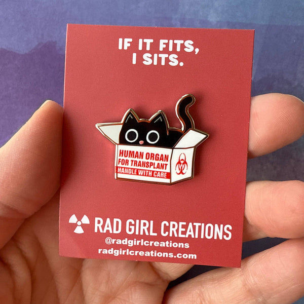 If It Fits I Sits Kitty Pin
