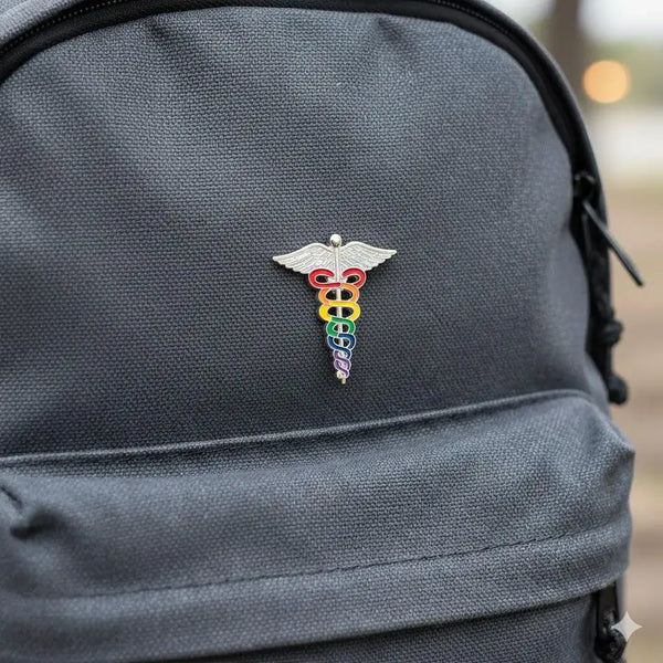 Pride Rainbow Caduceus Pins
