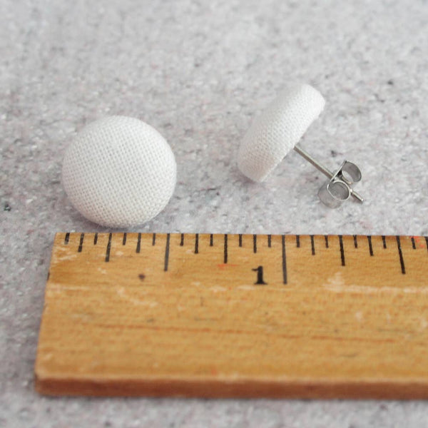 Anatomical Man Scientific Fabric Button Earrings