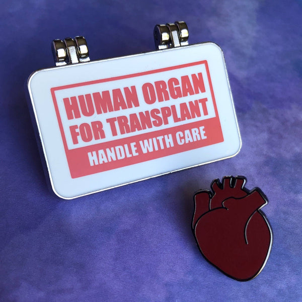 Organs on Ice Pin - Heart Transplant