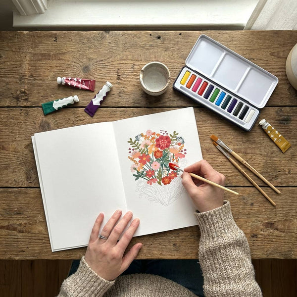 Meditative Art Book, 16 Pages of Guided Creative Ritual