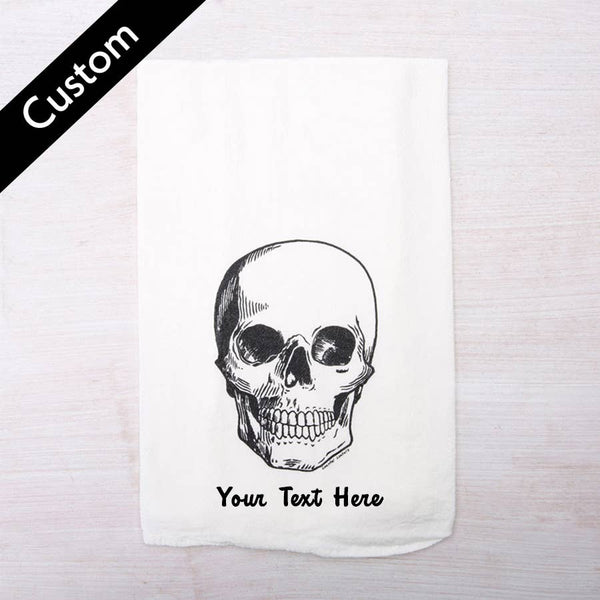 Customizable Tea Towel | Skull | Name Drop | Souvenir