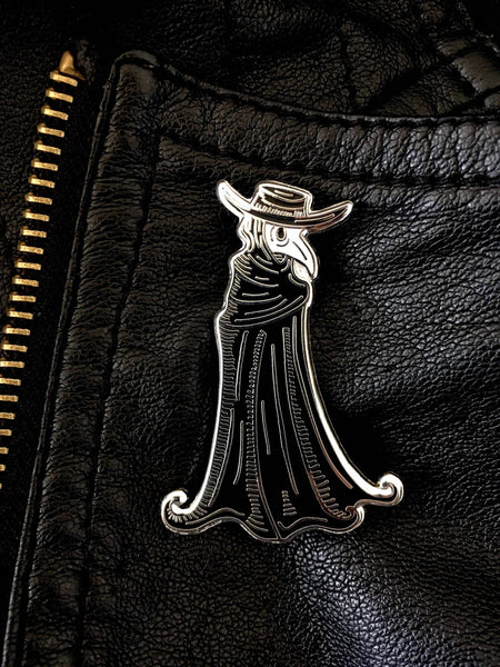 Black Plague Doctor Hard Enamel Pin