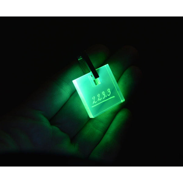 Marie Curie Earrings - Handwriting - Radium Glow