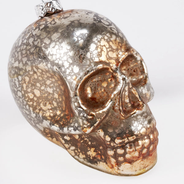 Glass Skull Ornament