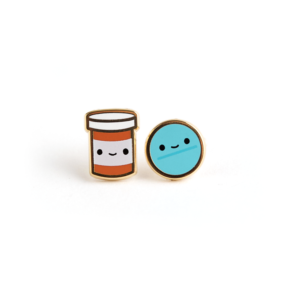 Prescription Pal Enamel Earrings