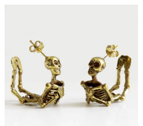 Human Skeleton Body Earrings Mutter Museum Store