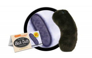 A black plush with an eyeball depicting Black Death.